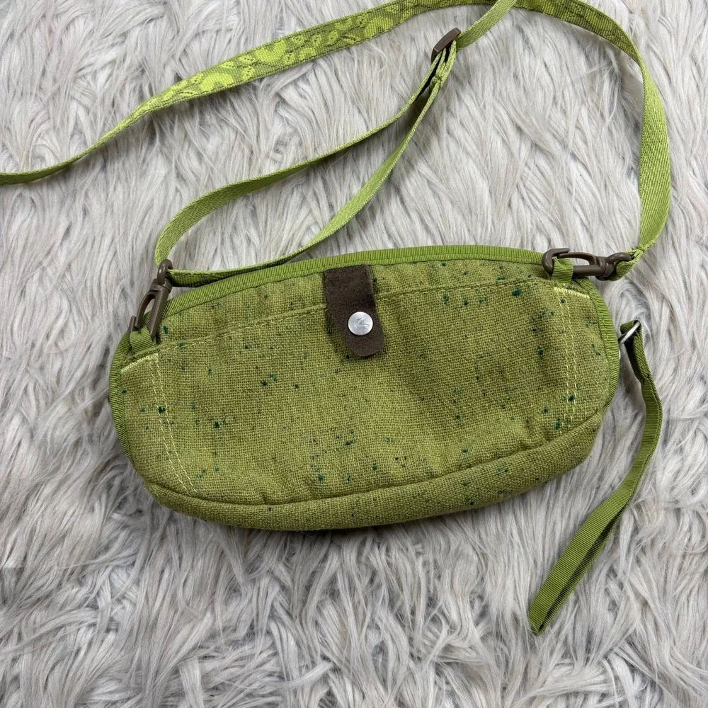 Keen Green Tweed Mini Organizer Crossbody Bag Travel Dopamine Casual Artsy